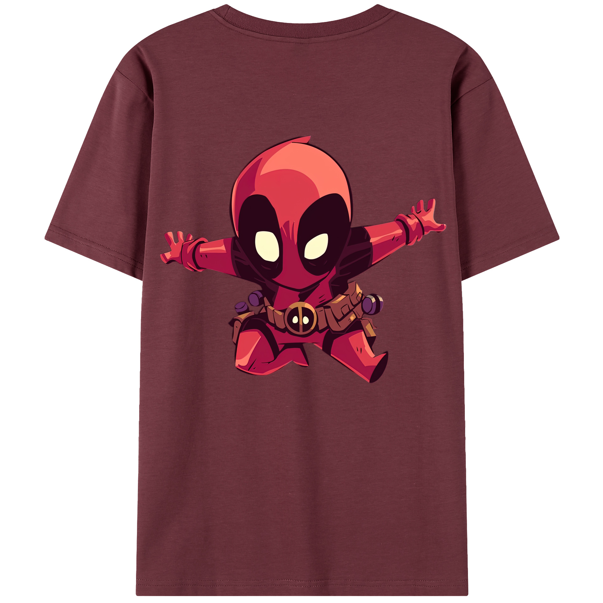 （画像用） Deadpool デッドプール 綿100％半袖Tシャツ（背面プリント）